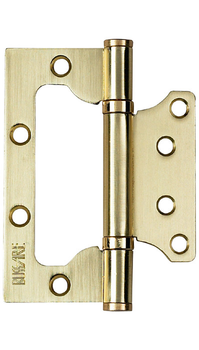 Петля накладная без врезки BUSSARE B020-U 100X75X2.5-2BB-1SG Золото матовое