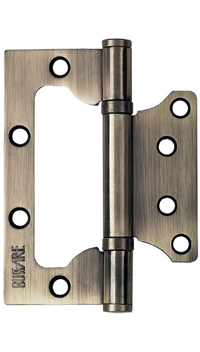 Петля накладная без врезки BUSSARE B020-U 100X75X2.5-2BB-1AB Античная бронза