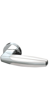 Дверная ручка ARMADILLO URBAN ARC URB2 CP/CP/White-14 хром / хром / белый
