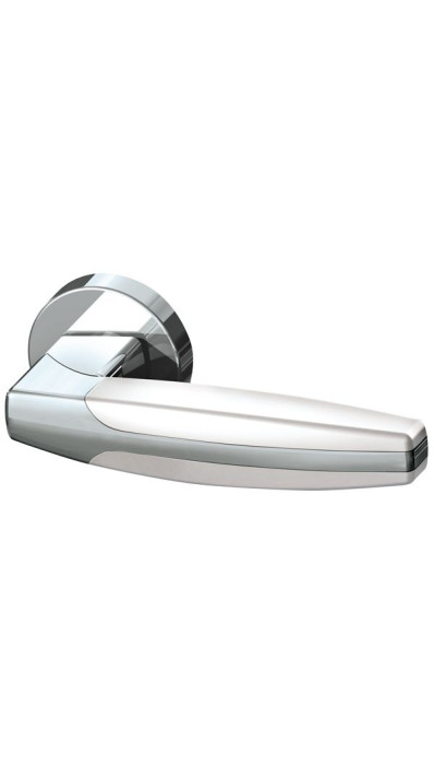 Дверная ручка ARMADILLO URBAN ARC URB2 CP/CP/White-14 хром / хром / белый