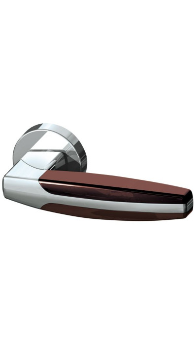 Дверная ручка ARMADILLO URBAN ARC URB2 CP/CP/Brown-16 хром / хром / коричневый