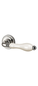 Дверная ручка ARMADILLO Silvia CL1 SILVER-925/LWP-109 Серебро 925 / беж. Фарфор