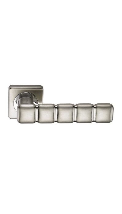 Ручка дверная фалевая на квадратной накладке SILLUR C202 S.CHROME матовый хром Ручка дверная фалевая на квадратной накладке SILLUR C202 S.CHROME матовый хром