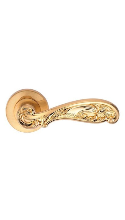 Ручка дверная на круглой накладке ARCHIE GENESIS FLOR S. GOLD (20G) матовое золото Ручка дверная на круглой накладке ARCHIE GENESIS FLOR S. GOLD (20G) матовое золото