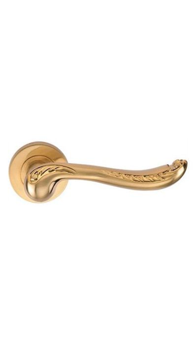 Ручка дверная на круглой накладке ARCHIE ACANTO S. GOLD (20G) Матовое золото Ручка дверная на круглой накладке ARCHIE ACANTO S. GOLD (20G) Матовое золото