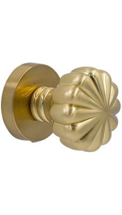 Дверная ручка-кноб PIRUETTE VEGA L143 MATTE BRASS матовая латунь