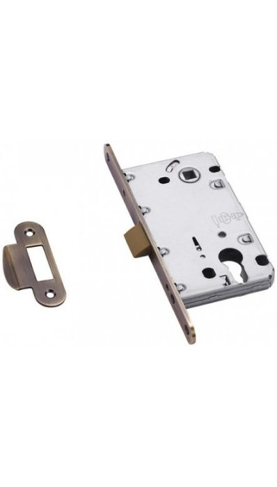 Защелка c пластиковым язычок под цилиндр ARCHIE LP 5112CL AB/ACF античная бронза / кофе