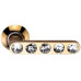 Ручка дверная фалевая на круглой накладке SILLUR 200 P.GOLD/CRYSTAL золото/кристаллы Ручка дверная фалевая на круглой накладке SILLUR 200 P.GOLD/CRYSTAL золото/кристаллы