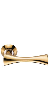 Ручка дверная фалевая на круглой накладке SILLUR 201 P.GOLD золото