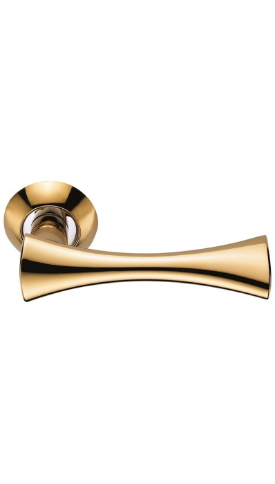 Ручка дверная фалевая на круглой накладке SILLUR 201 P.GOLD золото Ручка дверная фалевая на круглой накладке SILLUR 201 P.GOLD золото