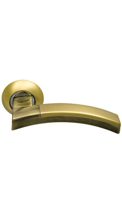 Ручка дверная фалевая на круглой накладке SILLUR 132 S.GOLD/BR матовое золото/античная бронза