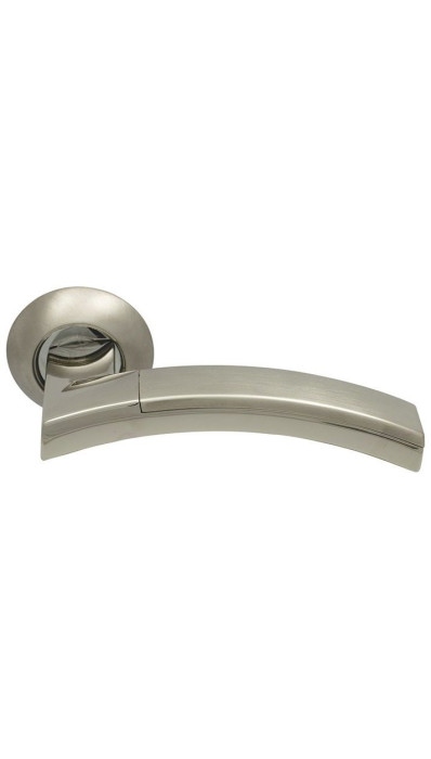 Ручка дверная фалевая на круглой накладке SILLUR 132 S.CHROME/P.CHROME матовый хром / хром Ручка дверная фалевая на круглой накладке SILLUR 132 S.CHROME/P.CHROME матовый хром / хром