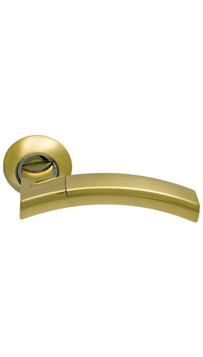 Ручка дверная фалевая на круглой накладке SILLUR 132 S.GOLD/P.GOLD матовое золото / золото