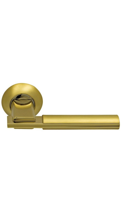 Ручка дверная фалевая на круглой накладке SILLUR 94A S.GOLD/P.GOLD матовое золото / золото Ручка дверная фалевая на круглой накладке SILLUR 94A S.GOLD/P.GOLD матовое золото / золото