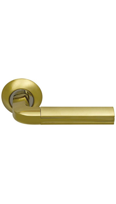 Ручка дверная фалевая на круглой накладке SILLUR 96 S.GOLD/P.GOLD матовое золото / золото Ручка дверная фалевая на круглой накладке SILLUR 96 S.GOLD/P.GOLD матовое золото / золото