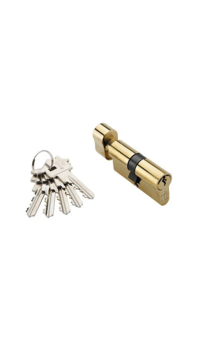 Цилиндр ключ-завёртка ADDEN BAU CYL 5-60 KNOB GOLD Золото