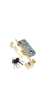 Замок врезной с цилиндром ADDEN BAU LOCK 4585 5-60B D GOLD Золото