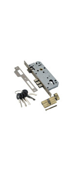 Замок врезной с цилиндром ADDEN BAU LOCK 4585 5-60B D BRONZE Бронза