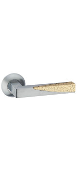 Дверная ручка на круглой розетке ADDEN BAU Future A157 Chrome / Gold xром / золото