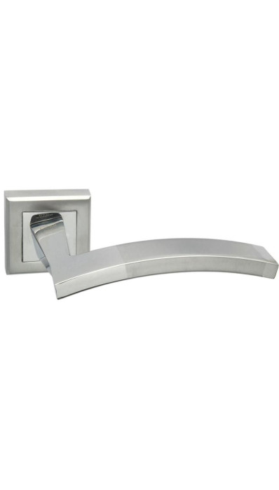Дверная ручка на квадратной розетке ADDEN BAU Arco Q305 Satin chrome хром