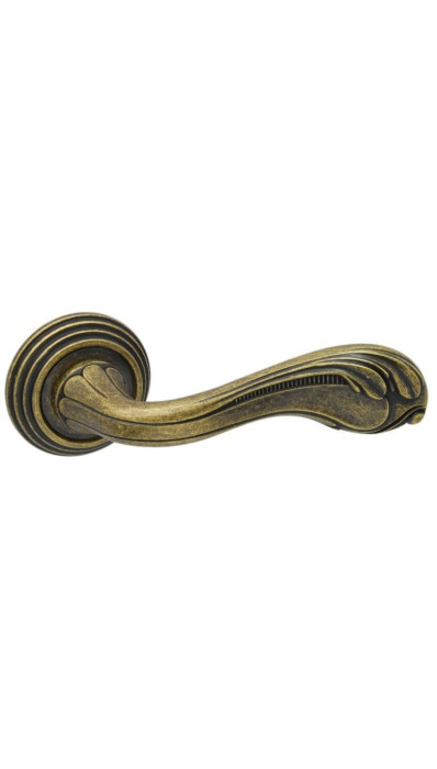 Дверная ручка на круглой розетке ADDEN BAU Fabio V210 Aged bronze состаренная бронза