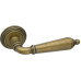 Дверная ручка на круглой розетке ADDEN BAU Pomolo V203 Aged bronze состаренная бронза