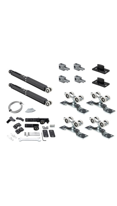 K.Sistem SET-80 Telescopic+2 Soft раздвижная система телескопического открывания 2х дверей до 80 кг + профиль 3м