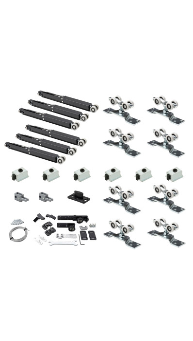 K.Sistem SET-80 Telescopic+6 Soft раздвижная система телескопического открывания 3х дверей до 80 кг + профиль 3м