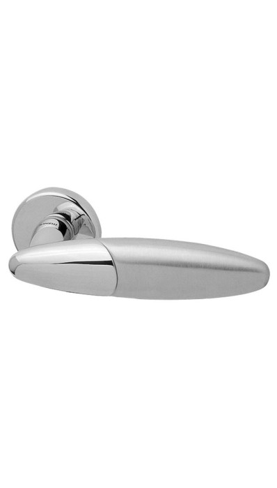 Ручка дверная на круглой розетке MANDELLI 501 BIP 26/26D хром/матовый хром