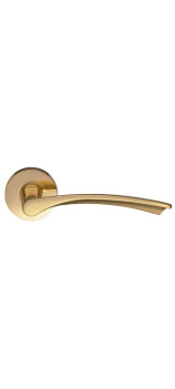 Ручка дверная на круглой розетке MANDELLI 1471 ALISSA 04 матовое золото