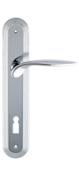 Дверная ручка Extreza CALIPSO (Калипсо) 311 на планке PL05 KEY полированный хром F04