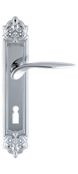 Дверная ручка Extreza CALIPSO (Калипсо) 311 на планке PL02 KEY полированный хром F04