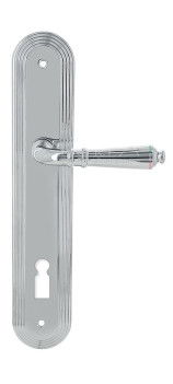 Дверная ручка Extreza PETRA (Петра) 304 на планке PL05 KEY полированный хром F04