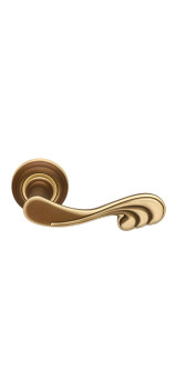 Ручка дверная на круглой розетке MANDELLI 1121 SOFT MBR матовая бронза