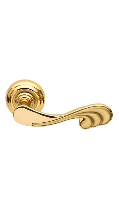 Ручка дверная на круглой розетке MANDELLI 1121 SOFT 03/04 золото/матовое золото