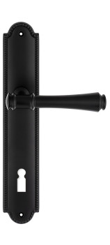 Дверная ручка Extreza PIERO (Пиеро) 326 на планке PL03 KEY черный матовый F22
