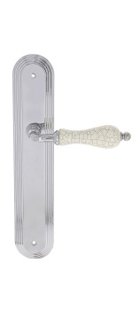 Дверная ручка Extreza DANA CRACKLE (Дана кракле) 306 на планке PL05 полированный хром F04