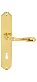 Дверная ручка Extreza CARRERA (Каррера) 321 на планке PL01 KEY полированная латунь F01