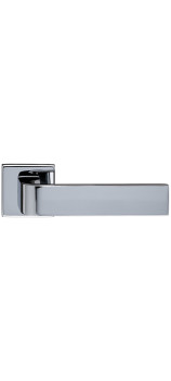 Дверная ручка Extreza Hi-tech SLIM SOUND (Саунд) 106 на квадратной розетке R11 полированный хром F04
