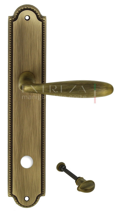 Дверная ручка Extreza VIGO (Виго) 324 на планке PL03 WC матовая бронза F03 Дверная ручка Extreza VIGO (Виго) 324 на планке PL03 WC матовая бронза F03