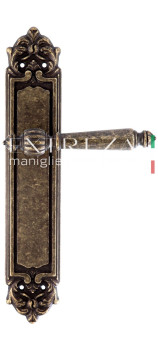 Дверная ручка Extreza DANIEL (Даниел) 308 на планке PL02 античная бронза F23