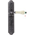 Дверная ручка Extreza DANA CRACKLE (Дана Кракле) 306 на планке PL03 античное серебро F45