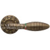 Дверная ручка Extreza MIREL (Мирел) 316 на розетке R04 матовая бронза F03
