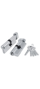 Цилиндровый механизм Fuaro с вертушкой 200 ZM 60 mm (25+10+25) CP хром 5 кл.
