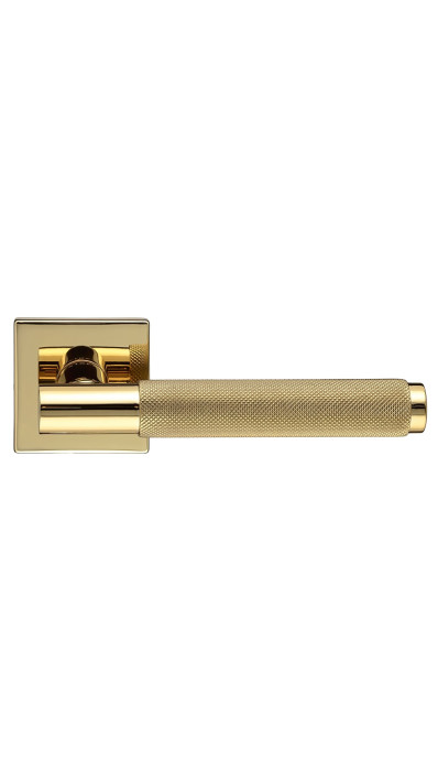 Дверная ручка Extreza Hi-tech Slim TUBA 126 на розетке R15 полированная латунь F01 Дверная ручка Extreza Hi-tech Slim TUBA 126 на розетке R15 полированная латунь F01