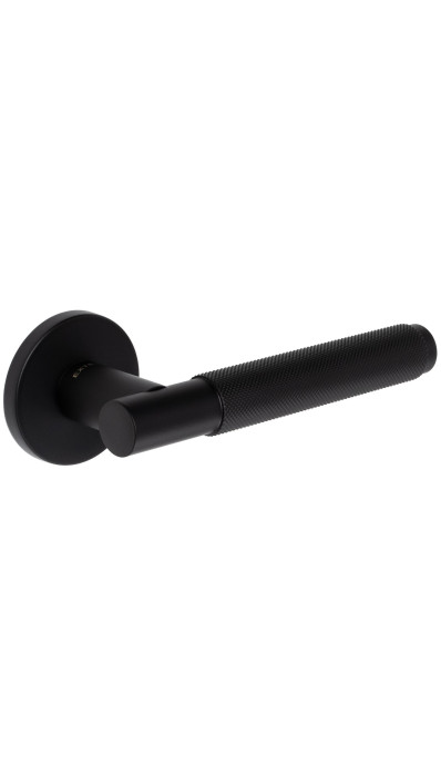 Дверная ручка Extreza Hi-tech Slim TUBA 126 на круглой розетке R16 черный F22 Дверная ручка Extreza Hi-tech Slim TUBA 126 на круглой розетке R16 черный F22