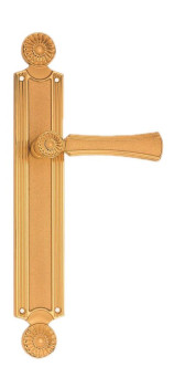 Дверная ручка Linea Cali на планке DAISY 1070 PL OZ золото 24K глянцевое