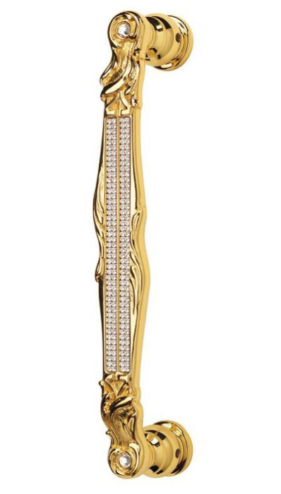 Ручка дверная скоба Linea Cali TIFFANY Swar 1307 MN OZ золото 24K глянцевое (232 мм) Ручка дверная скоба Linea Cali TIFFANY Swar 1307 MN OZ золото 24K глянцевое (232 мм)