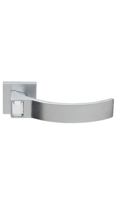 Дверная ручка LINEA CALI на квадратной розетке ELIOS CRYSTAL 1340 RO 019 CS хром матовый