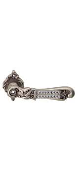 Дверная ручка LINEA CALI на фигурной розетке TIFFANY Swar 1307 RO 018 TM античное серебро